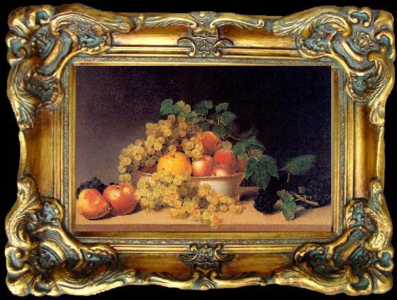 framed  Peale, James Still Life with Fruit on a Tabletop, Ta045
